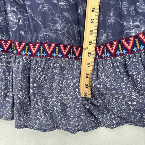 Sundance Talulah Tiered Dress Size L Bohemian Floral Aztec Embroidered Western - Picture 12 of 13